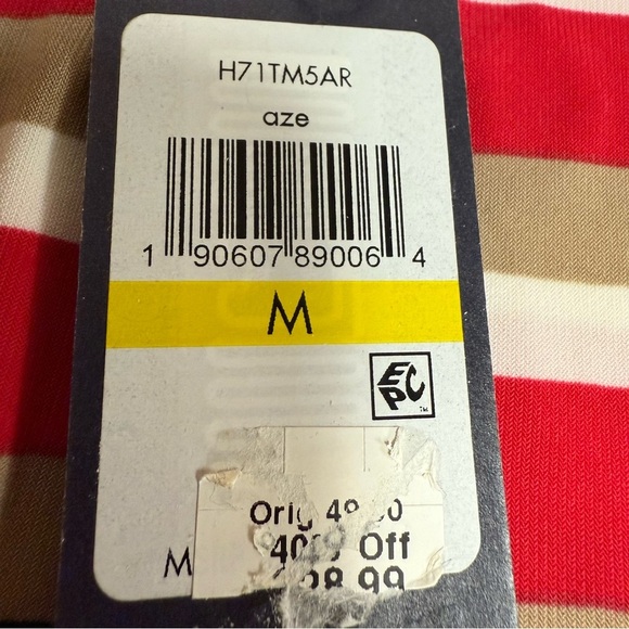 Tommy Hilfiger size medium NWT Black and Pink Sleeveless Blouse with twist Front - Picture 5 of 10